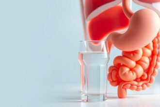 Lúgos víz és emésztőrendszer illusztráció