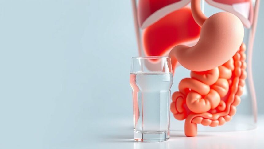 Lúgos víz és emésztőrendszer illusztráció