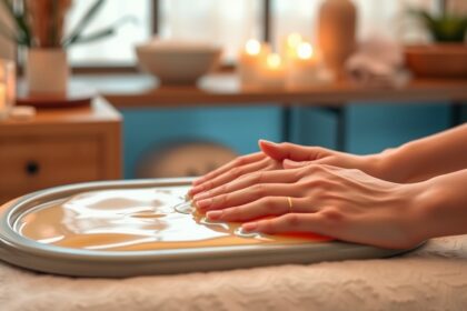 Paraffin kezelés kényeztető bőrápoláshoz.