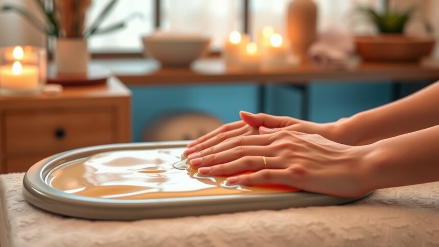 Paraffin kezelés kényeztető bőrápoláshoz.