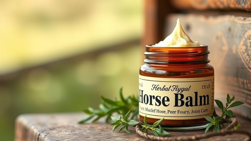 Lóbalzsam üveg, természetes fájdalomcsillapító és regeneráló