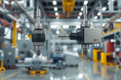 Két különböző végálláskapcsoló ipari környezetben.