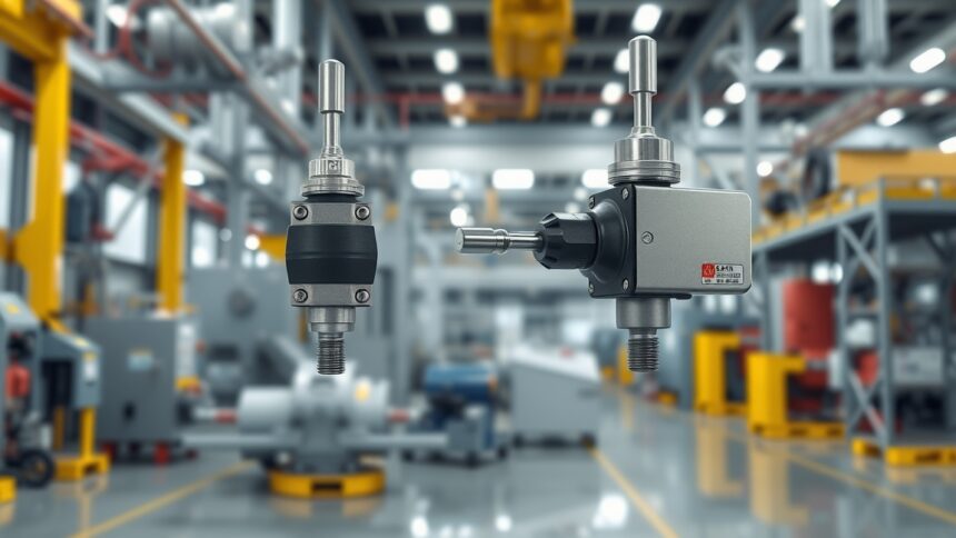 Két különböző végálláskapcsoló ipari környezetben.