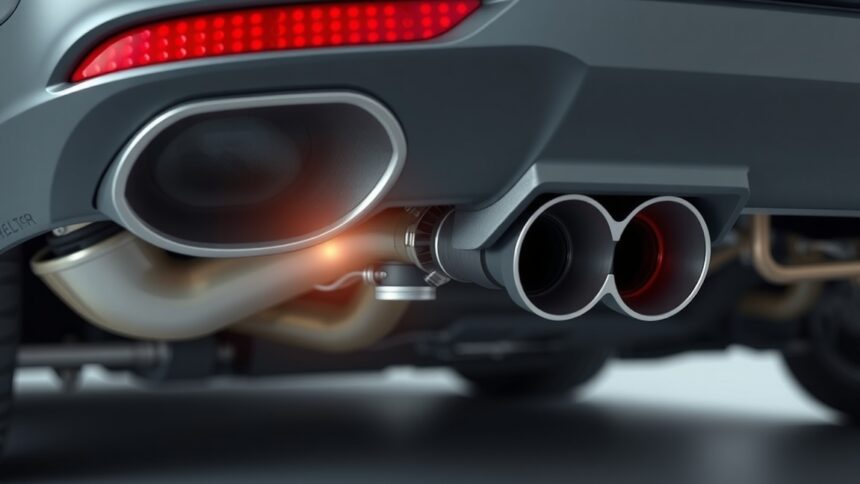 Autó hátsó lambda szonda és kipufogó rendszer