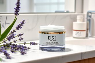 D3 krém a bőrápolás számára, levendulával díszítve
