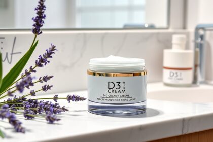 D3 krém a bőrápolás számára, levendulával díszítve