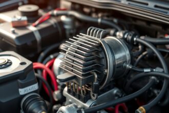 Hűtőventilátor előtétellenállás motoralkatrésze.