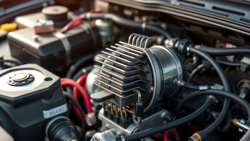 Hűtőventilátor előtétellenállás motoralkatrésze.