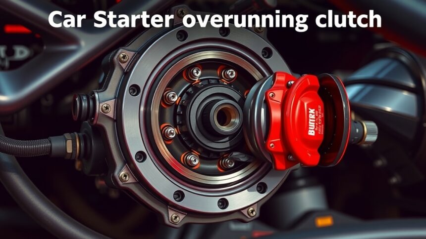 Az önindító szabadonfutó részletei autóalkatrészek között