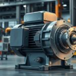 Közvetlen hajtású motor ipari környezetben, modern technológia.