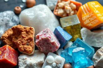 Különböző ásványok és kristályok, amelyek az egészség javítására szolgálnak.