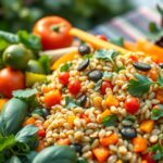 Színes növényi saláta ízletes összetevőkkel, egészséges étkezéshez