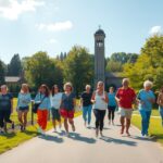 Csoportos tempós séta a természetben felnőttek részvételével