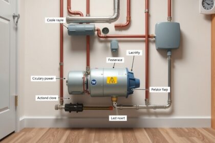 Keringető szivattyú és fűtési csőhálózat elrendezése