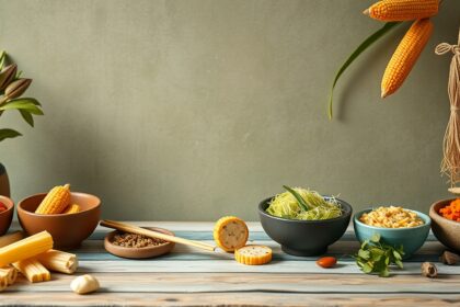 Színes ételek és hozzávalók tálakban, főzéshez és sütéshez.