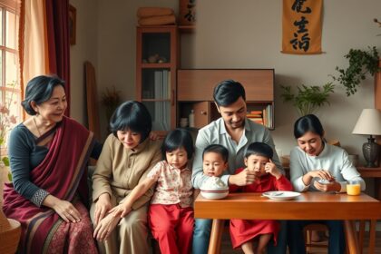 Családi találkozó a hagyományos és modern szerepekről.