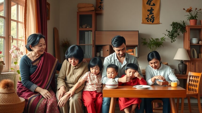 Családi találkozó a hagyományos és modern szerepekről.