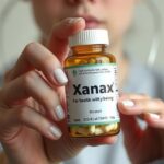 Xanax gyógyszer üveg, szorongás csökkentésére