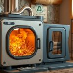 Fűrészporos kazán működés közben, hatékony és környezetbarát fűtés