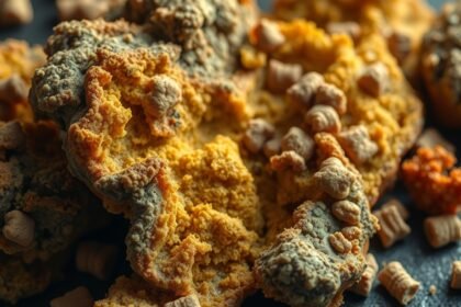 Penészes étel részletei, egészségügyi kockázatokkal