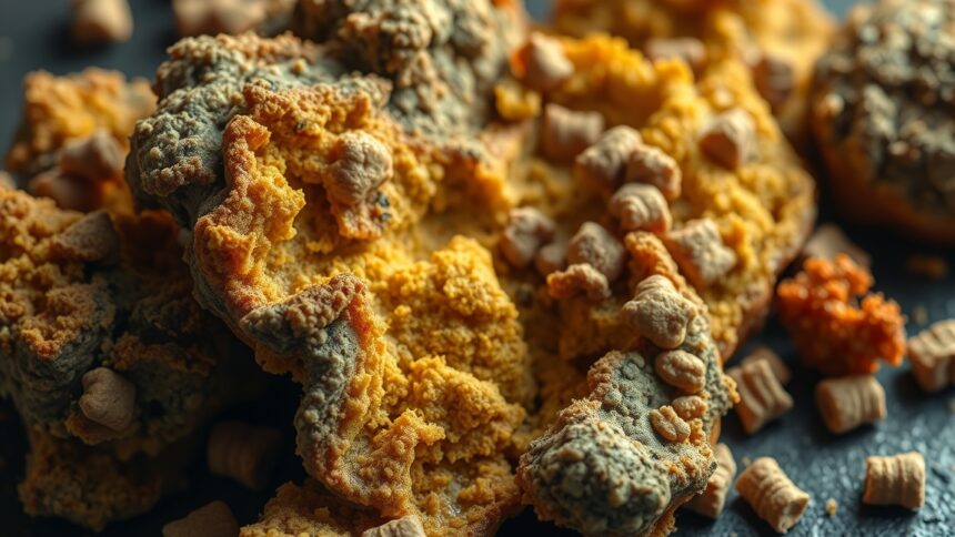 Penészes étel részletei, egészségügyi kockázatokkal