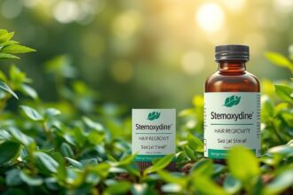 Stemoxydine hajápoló termékek levelek között