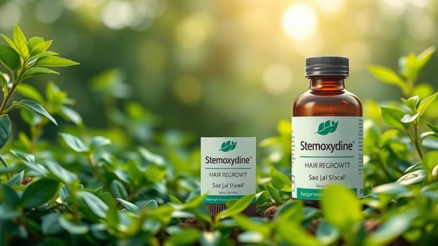 Stemoxydine hajápoló termékek levelek között