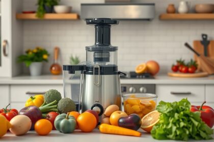 Friss gyümölcsök és zöldségek gyümölcscentrifugával