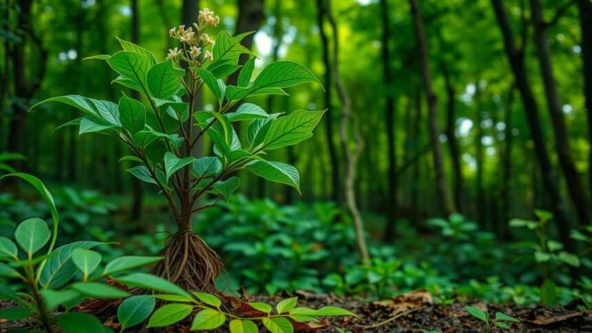 Shatavari növény a természetben, támogatja a női egészséget.