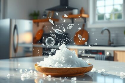 Só halmok konyhai környezetben, természetes tisztítószer alkalmazása.