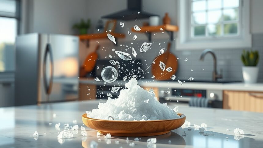 Só halmok konyhai környezetben, természetes tisztítószer alkalmazása.