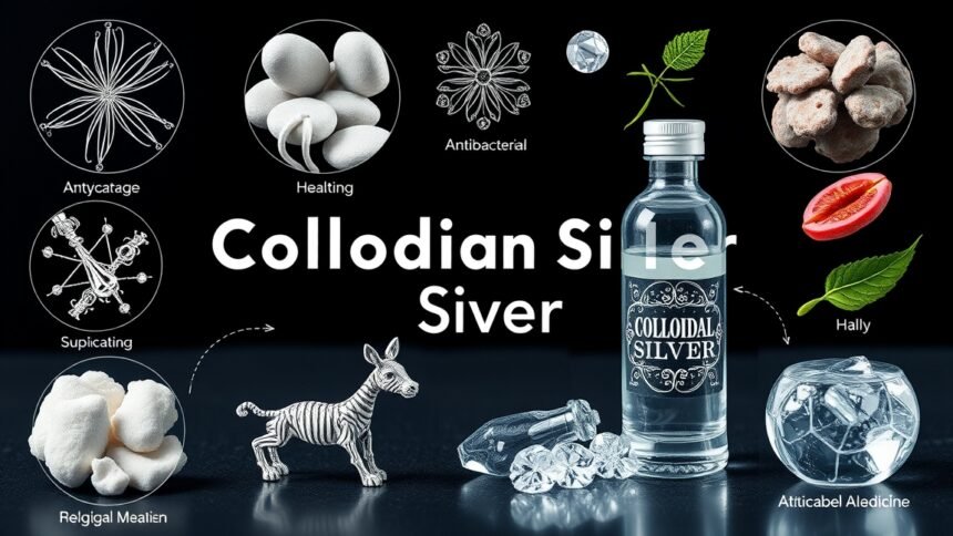 Ezüstkolloid flakon különböző alkalmazásokkal és előnyökkel