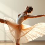 Táncoló balerina harmonikus mozgásban, a balett jótékony hatásai