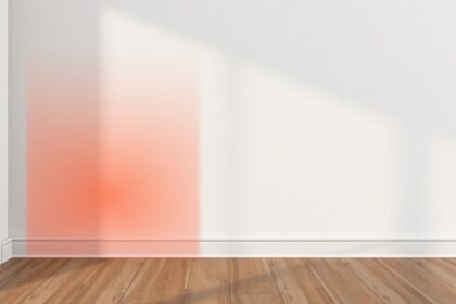 Szegélyfűtés hátrányai a padló és fal találkozásánál