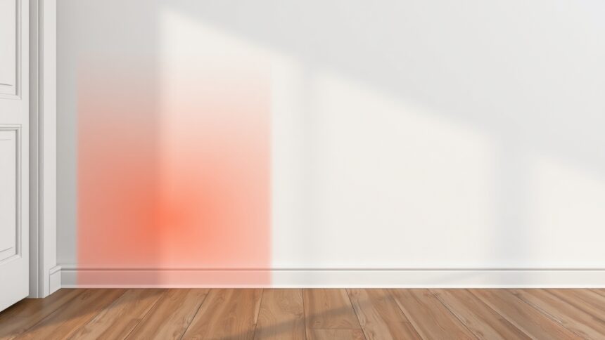 Szegélyfűtés hátrányai a padló és fal találkozásánál