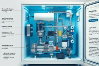 Az abszorpciós hűtő belső működése és komponensei.