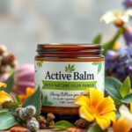 Aktív balzsam természetes összetevőkkel bőrproblémákra.