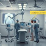 Röntgenvizsgálat a kórházban, egészségügyi szakemberek körében.