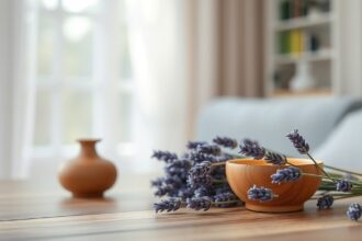 Levendula illóolaj párologtatása nyugodt környezetben