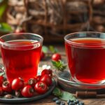 Csipkebogyó tea és friss csipkebogyó gyümölcsök alternatív gyógyászatban