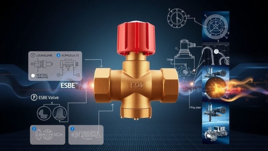 ESBE háromjáratú szelep diagramokkal és alkalmazásokkal