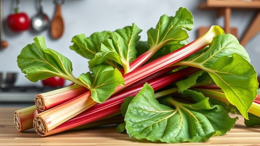 Friss rebarbara, egészséges táplálkozás alapanyaga