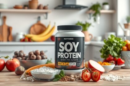 Szójafehérje izolátum tápláló ételekkel a konyhában