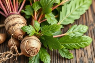 Friss cikória gyökerek és levelek, tápláló zöldség