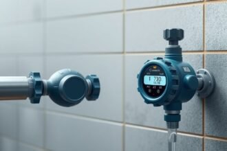 Modern rádiós vízóra a vízméréshez és fogyasztás ellenőrzéshez