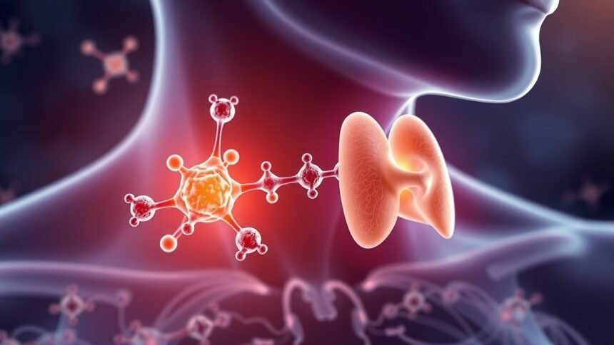 Molekuláris ábra a melatoninnal és a pajzsmiriggyel