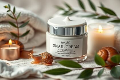 Csiga krém bőrápoláshoz, hidratált és ragyogó bőrért.