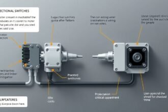 Irányváltó kapcsolók részletei és bekötésük magyarázata.