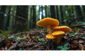 Sárga kenvirággomba az erdőben, természetes gyógymódokhoz