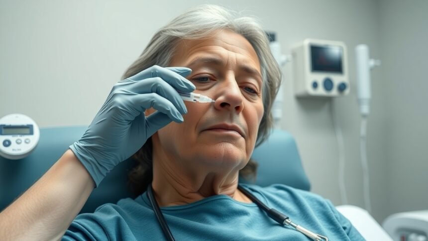 Cukorbeteg nő inzulin adagolása egy klinikán